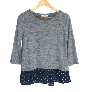 Loft layered look ruffle hem top